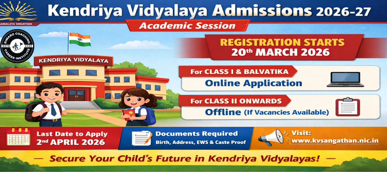 Kendriya Vidyalaya Admission 2026-27: Complete Details, Dates & Guidelines