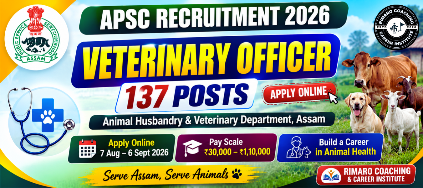 APSC Veterinary Officer Recruitment 2026: 137 Posts, Eligibility, Age Limit, Salary, Application Dates & Complete Details